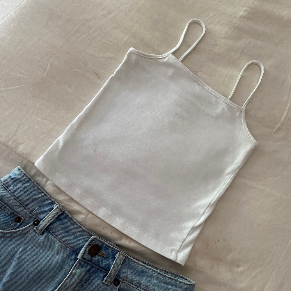 white crop top